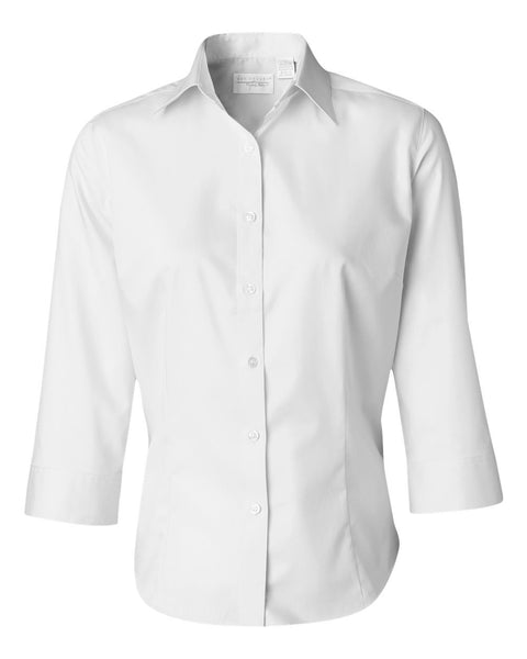 Van Heusen - Ladies' 3/4 Sleeve Baby Twill Shirt - 13V0527