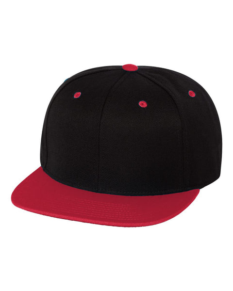 Yupoong - Wool Blend Flat Bill Snapback Cap - 6089M