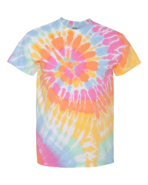 Tie-Dyed - Multi-Color Spiral Short Sleeve T-Shirt - 200MS